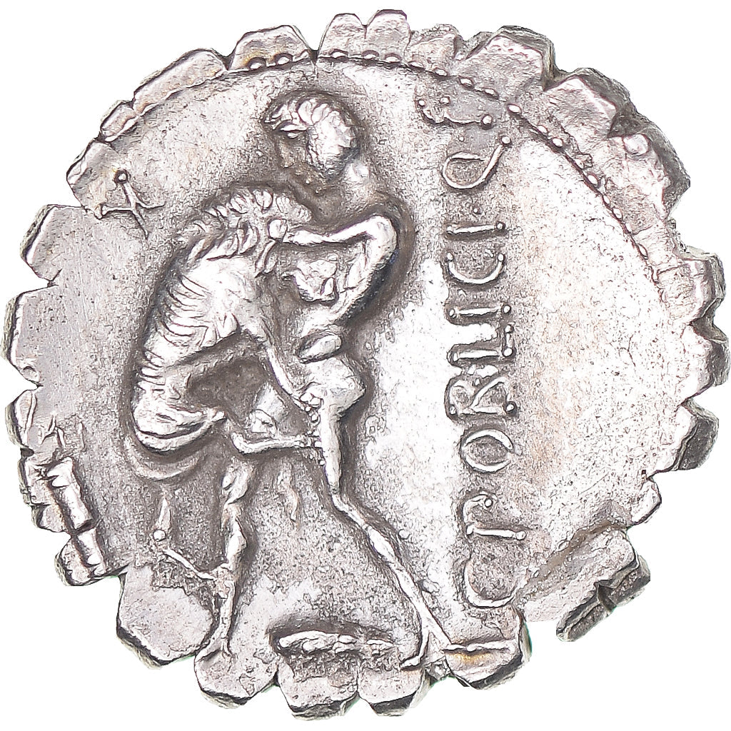 Κέρμα, 
  
  C. Poblicius Q.f., 
  
  Denarius Serratus