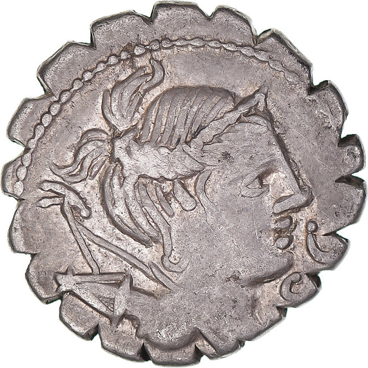 Κέρμα, 
  
  Ti. Κλαύδιος Τι. φά. Απ. n. Νέρωνας, 
  
  Denarius Serratus