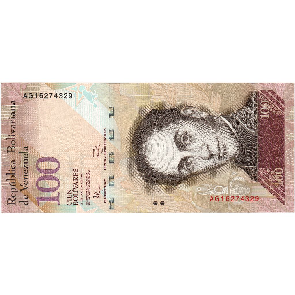 Βενεζουέλα, 
  
  100 Bolivares, 
  
  2014