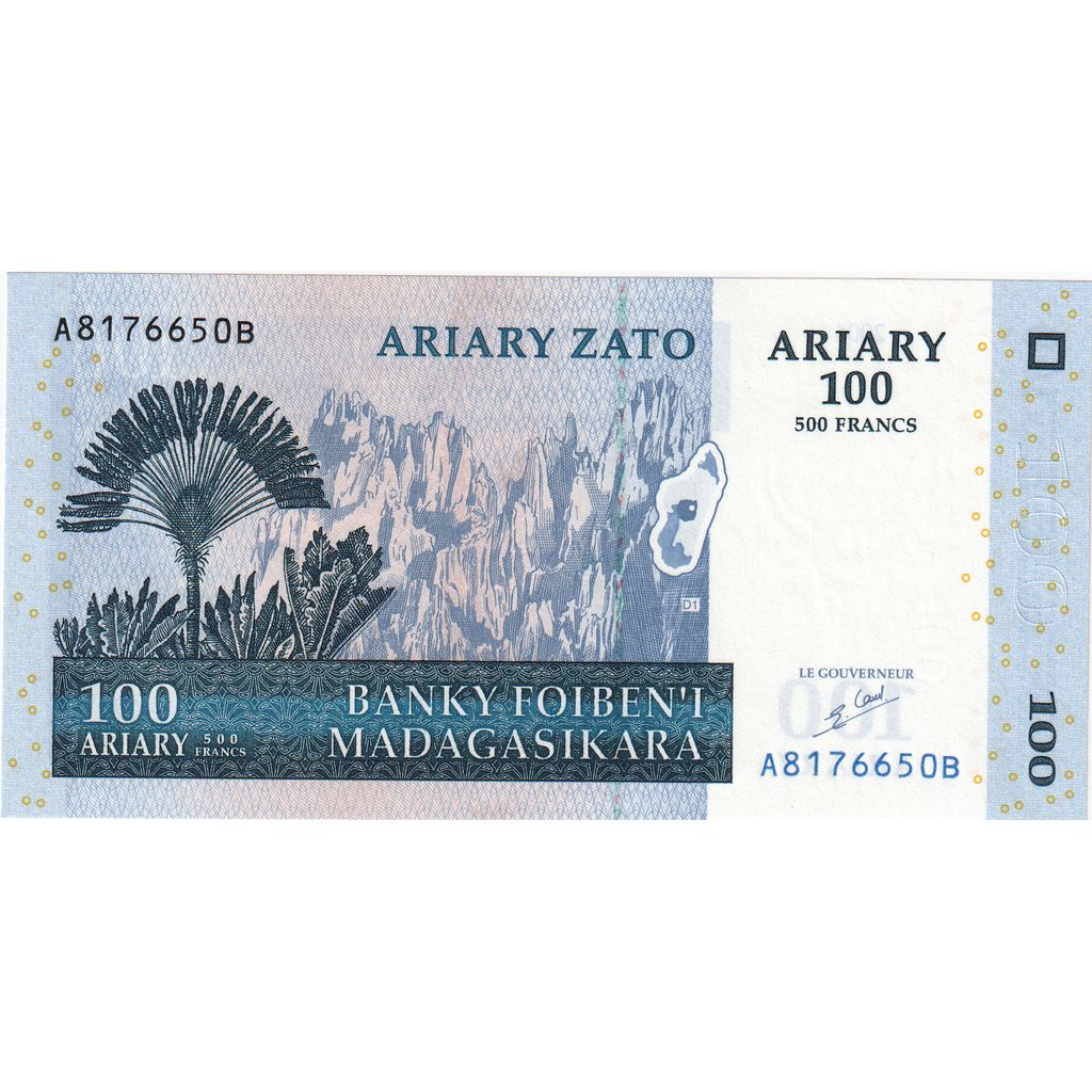 Μαδαγασκάρη, 
  
  100 Ariary, 
  
  2004