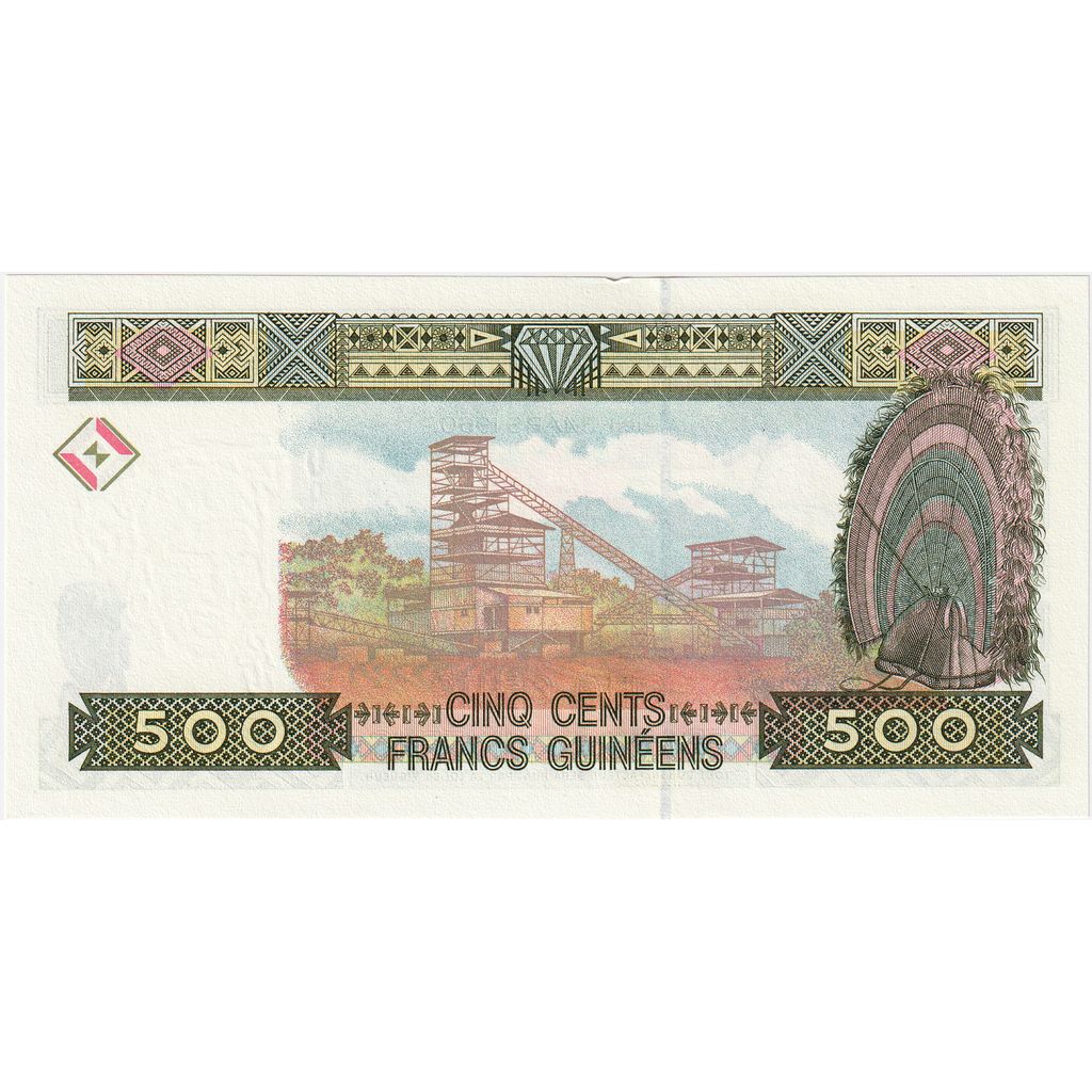 Γκινέα, 
  
  500 φράγκα, 
  
  UNC(65-70)