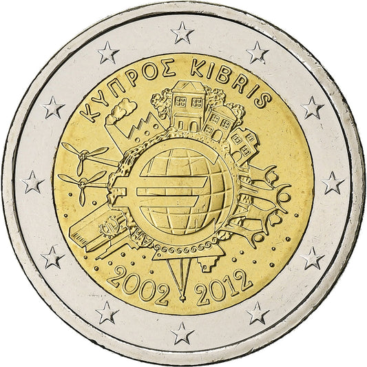 Κύπρος, 
  
  2 ευρώ, 
  
  € ευρώ 2002-2012