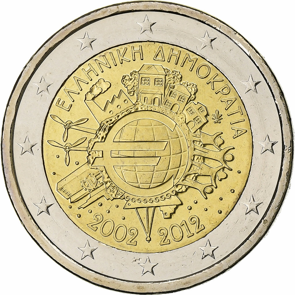 Ελλάδα, 
  
  2 ευρώ, 
  
  € ευρώ 2002-2012