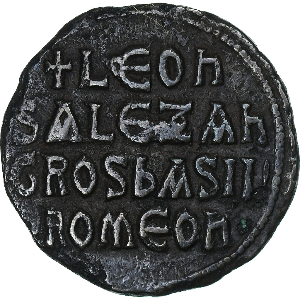 Λέων ΣΤ' και Αλέξανδρος, 
  
  Follis, 
  
  886-912