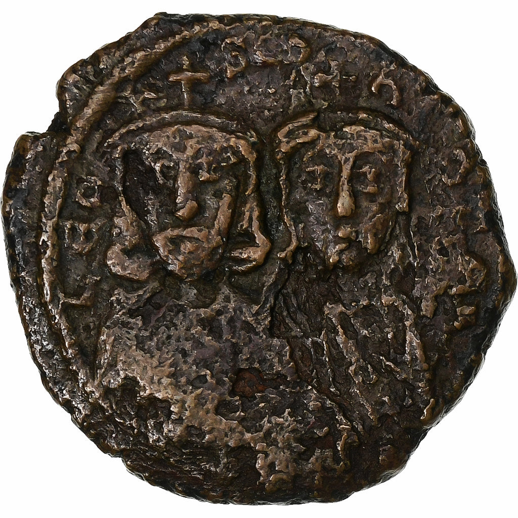 Ο Λέων Ε' με τον Κωνσταντίνο, 
  
  Follis, 
  
  813-820