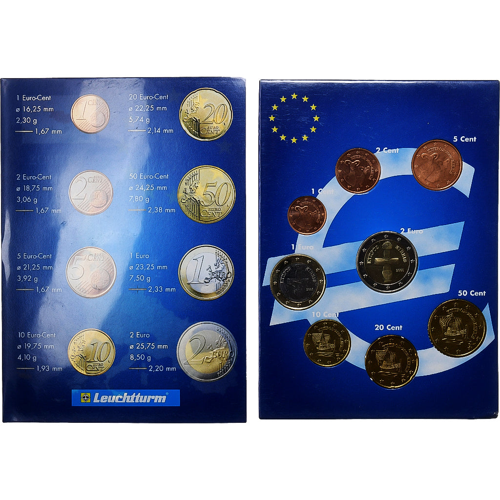 Κύπρος, 
  
  Σετ 1 ct. - 2 ευρώ, 
  
  2002