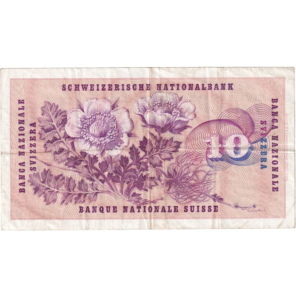 Ελβετία, 
  
  10 Franken, 
  
  1964-10-26