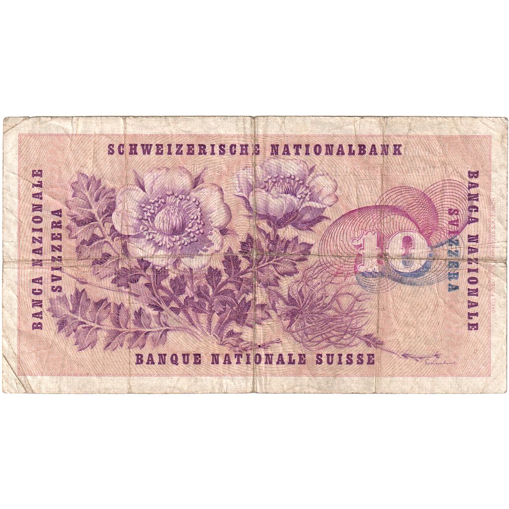 Ελβετία, 
  
  10 Franken, 
  
  1961-10-26