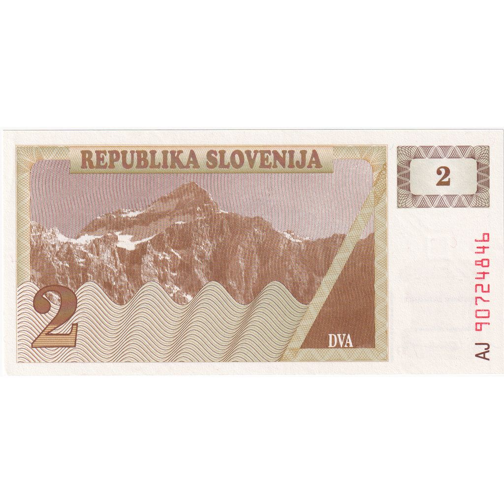 Σλοβενία, 
  
  2 (Tolarjev), 
  
  UNC(65-70)