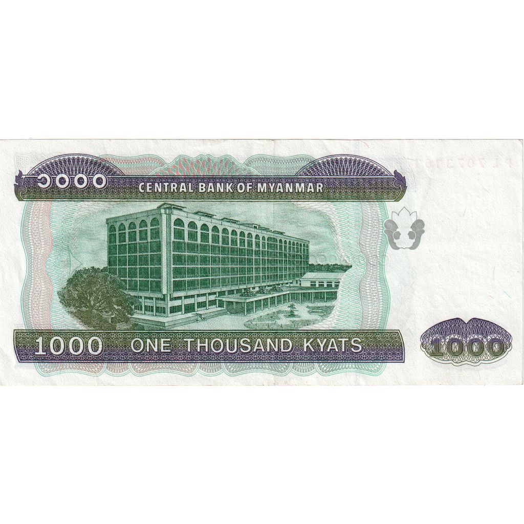 Μιανμάρ, 
  
  1000 Kyats, 
  
  UNC(63)