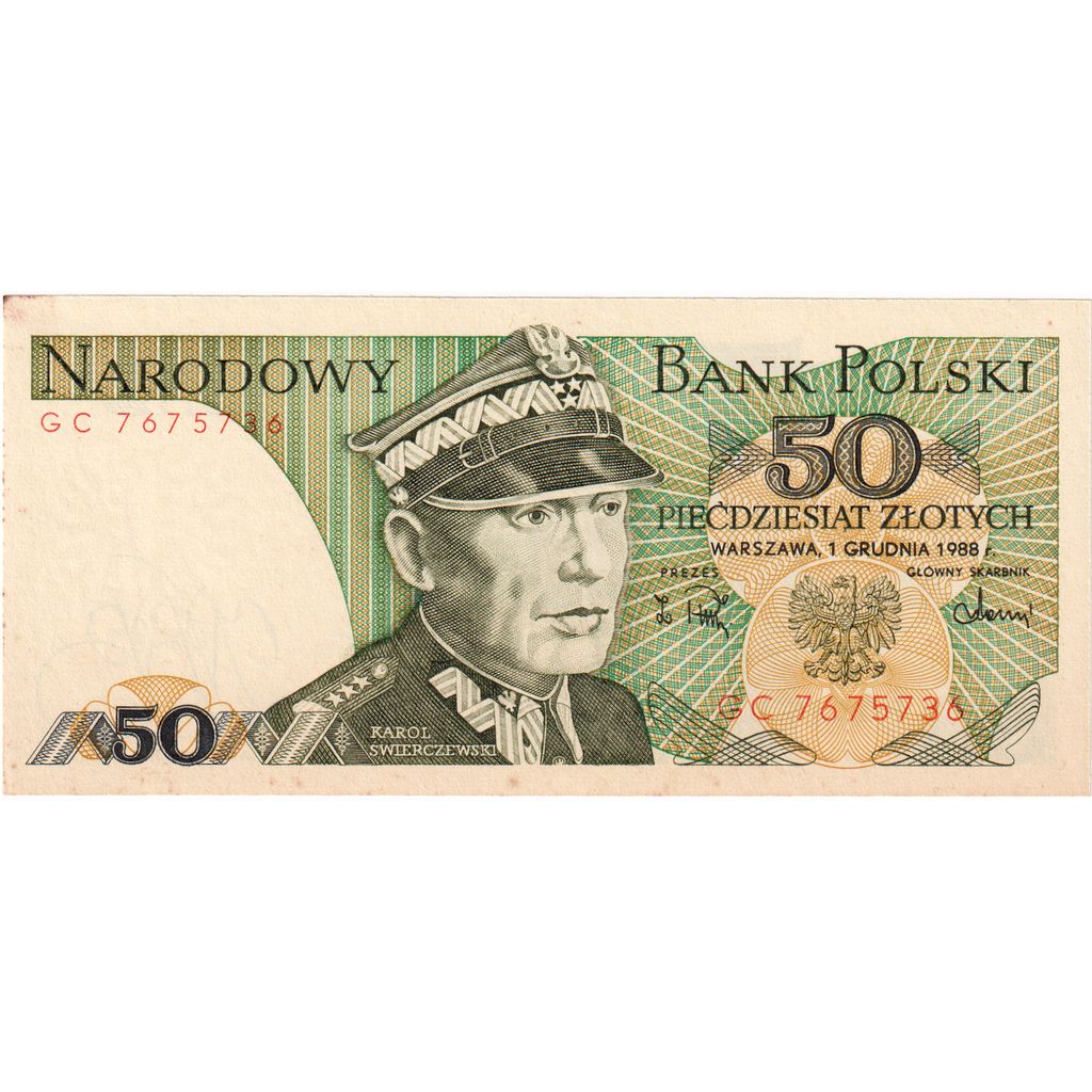 Πολωνία, 
  
  50 Zlotych, 
  
  1988-06-01