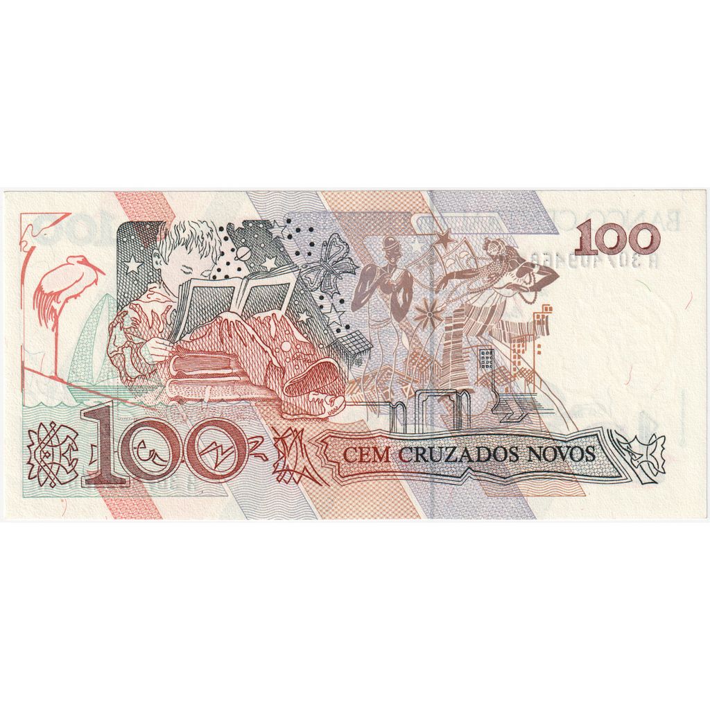 Βραζιλία, 
  
  100 Cruzados Novos, 
  
  UNC(65-70)