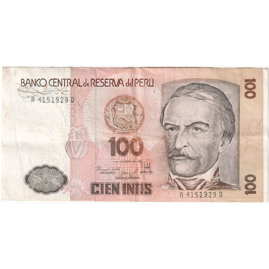 Περού, 
  
  100 Intis, 
  
  1985-02-01