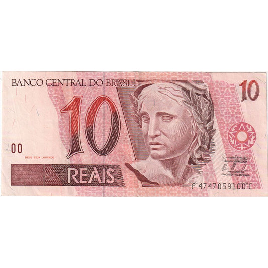 Βραζιλία, 
  
  10 Reais, 
  
  AU (55-58)