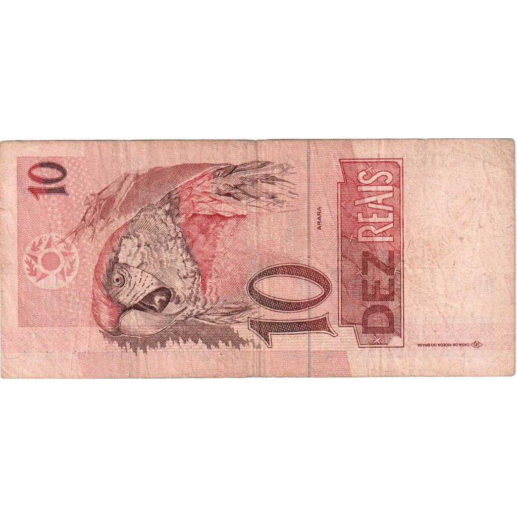 Βραζιλία, 
  
  10 Reais, 
  
  VF (20-25)