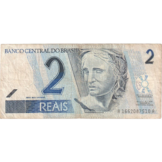 Βραζιλία, 
  
  2 Reais, 
  
  Χωρίς ημερομηνία (2001)