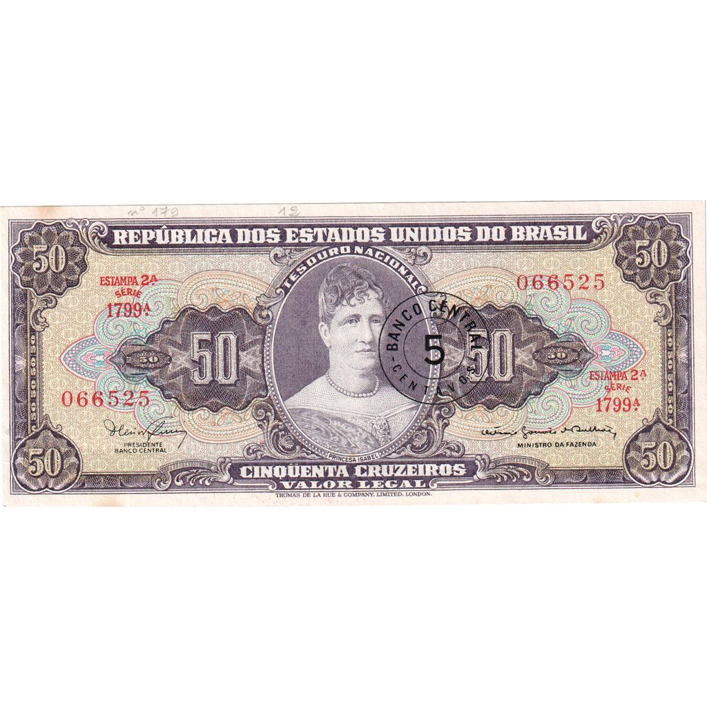 Βραζιλία, 
  
  5 Centavos στο 50 Cruzeiros, 
  
  UNC(65-70)