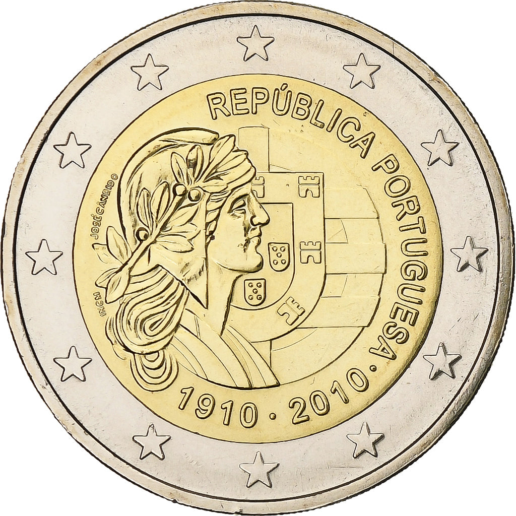 Πορτογαλία, 
  
  2 ευρώ, 
  
  100 République Portugaise