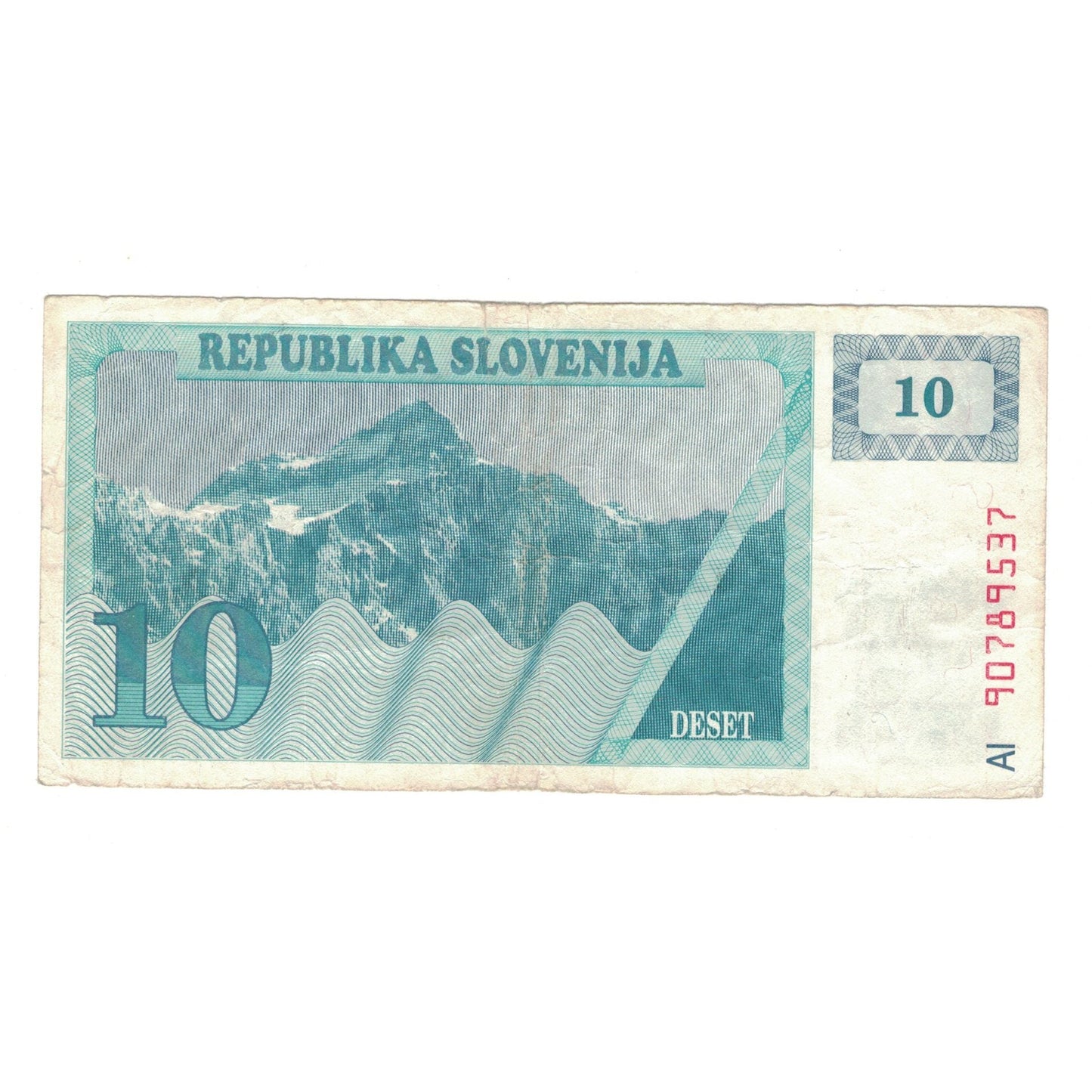 Τραπεζογραμμάτιο, 
  
  Σλοβενία, 
  
  10 (Tolarjev)