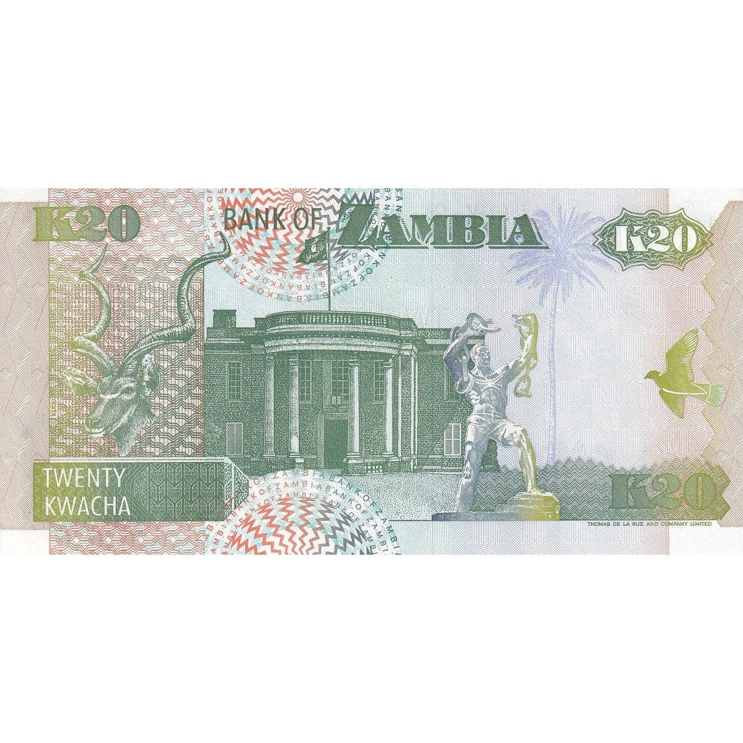 Ζάμπια, 
  
  20 Kwacha, 
  
  1992