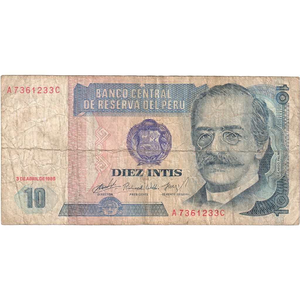 Περού, 
  
  10 Intis, 
  
  1985-04-03