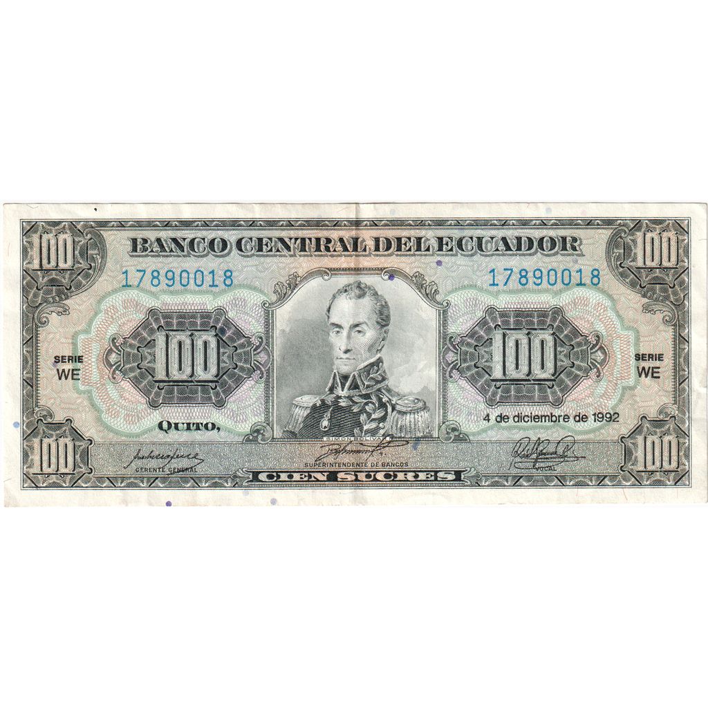 Εκουαδόρ, 
  
  100 Sucres, 
  
  1992-12-04