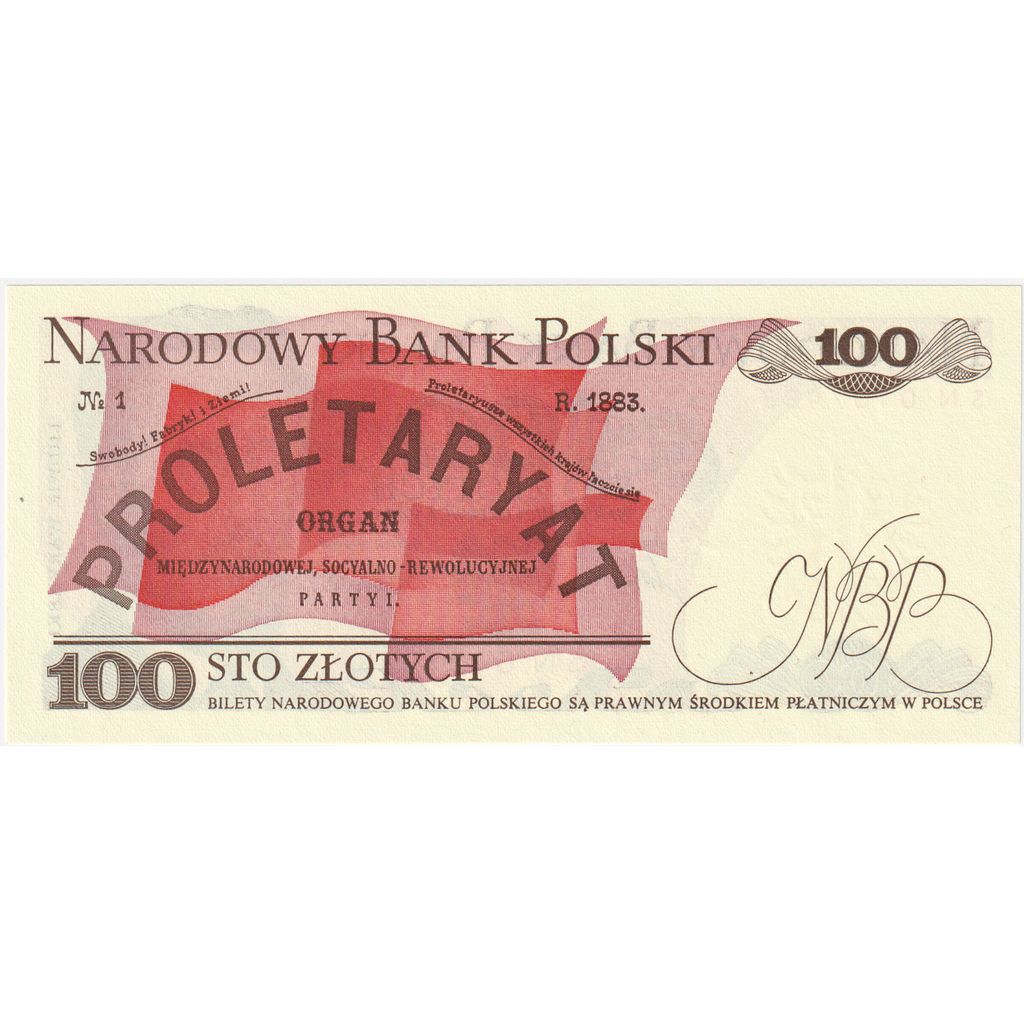 Πολωνία, 
  
  100 Zlotych, 
  
  1986-06-01