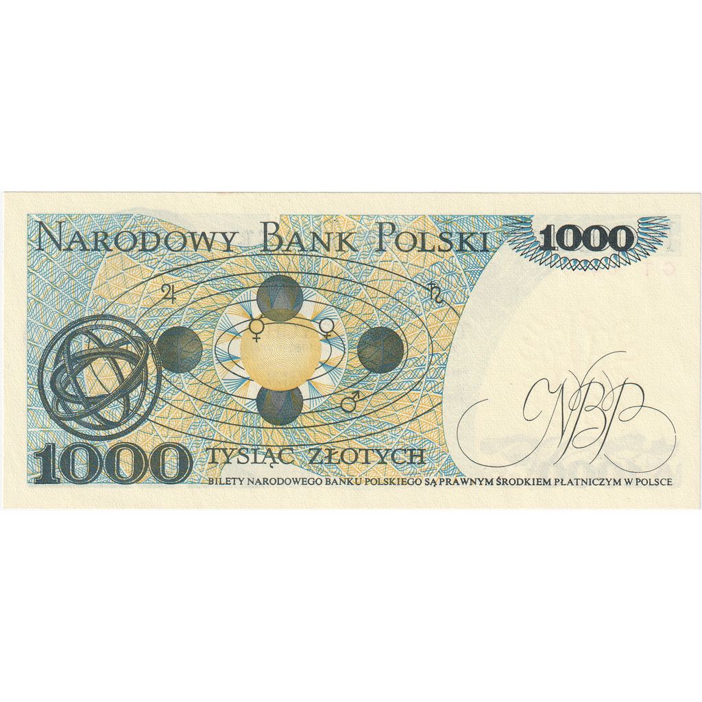 Πολωνία, 
  
  1000 Zlotych, 
  
  1982-06-01