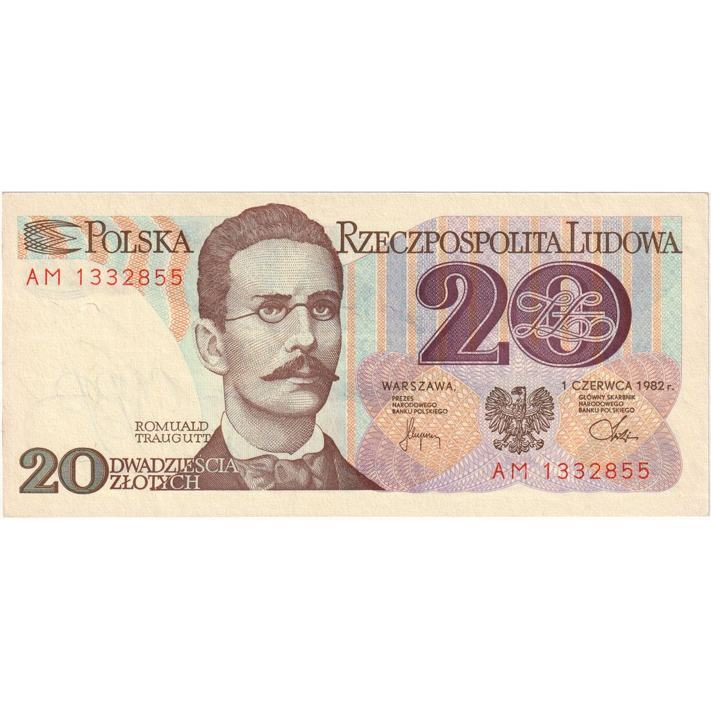 Πολωνία, 
  
  20 Zlotych, 
  
  1982