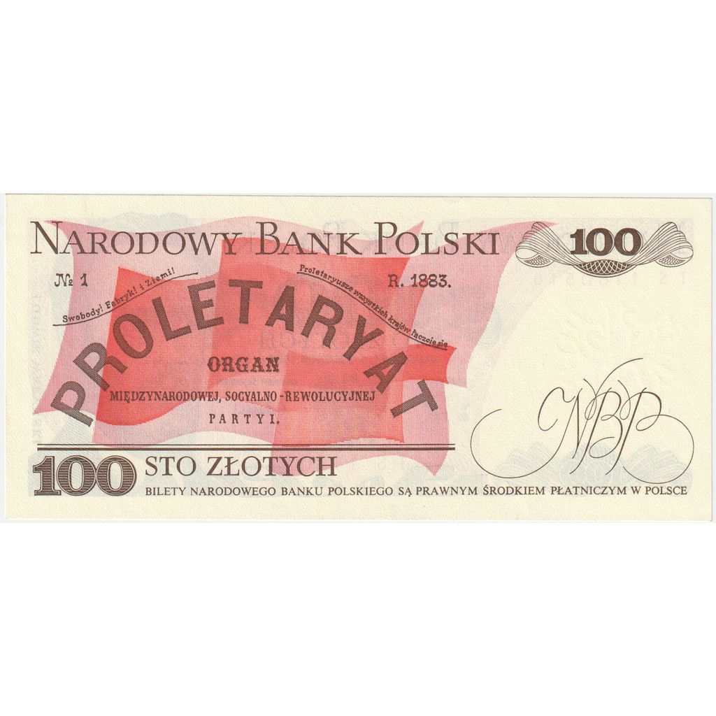 Πολωνία, 
  
  100 Zlotych, 
  
  1988