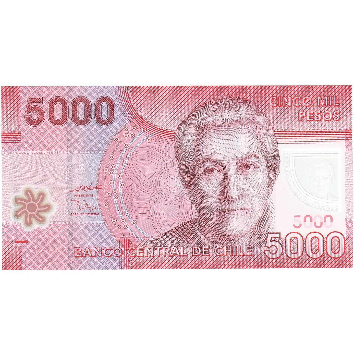 Χιλή, 
  
  5000 πέσο, 
  
  2009