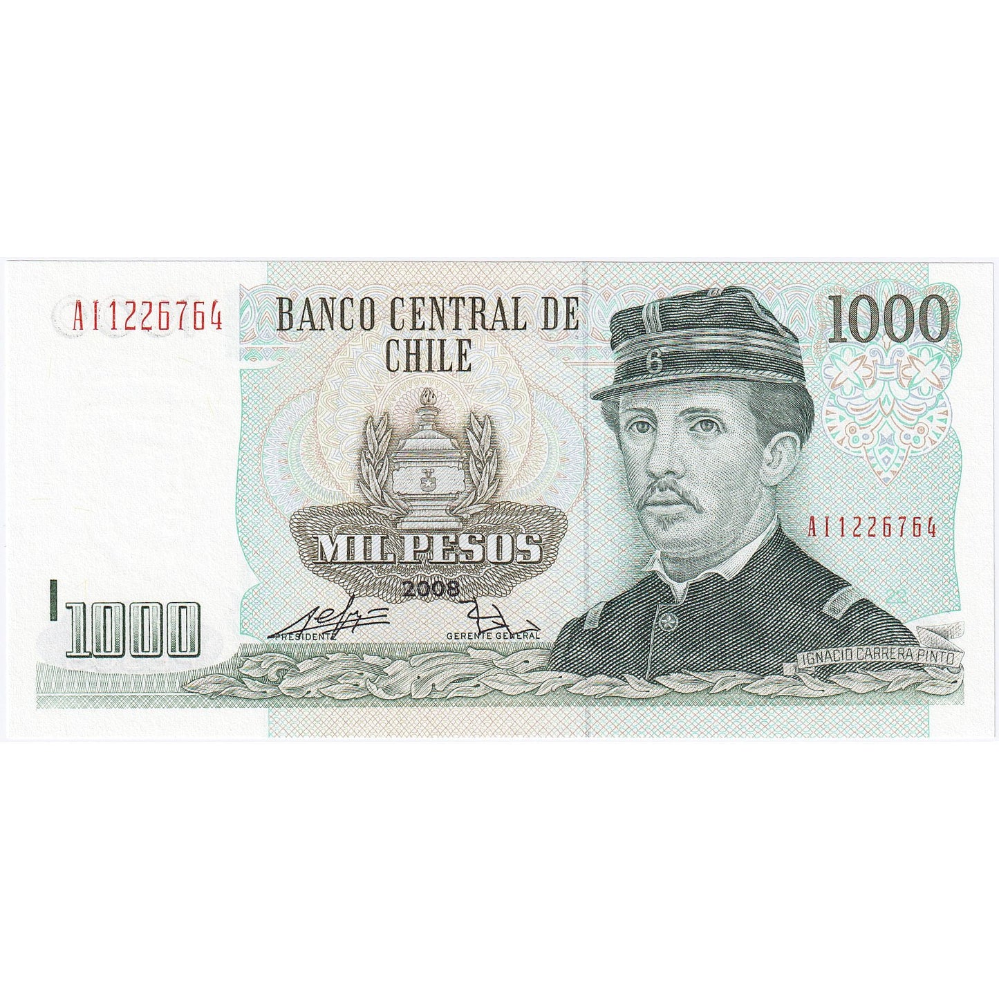 Χιλή, 
  
  1000 πέσο, 
  
  2008