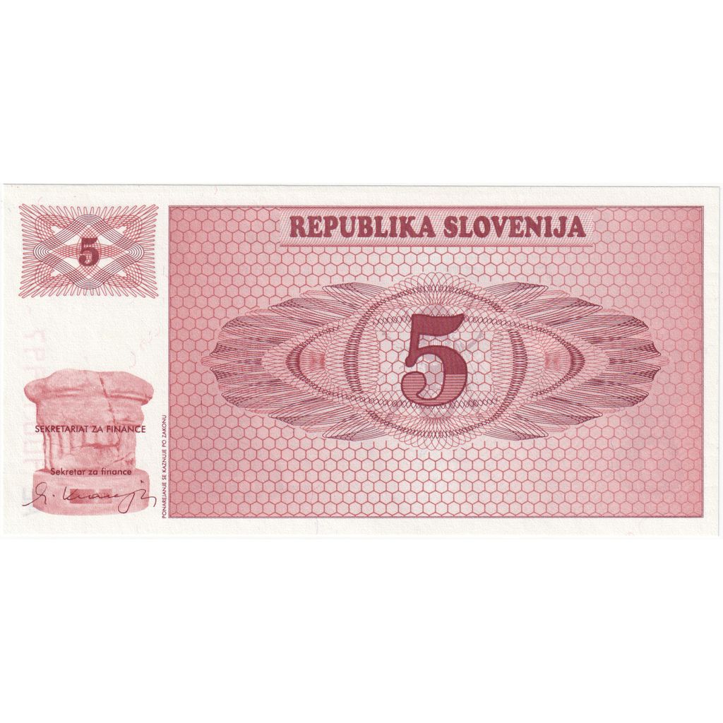 Σλοβενία, 
  
  5 (Tolarjev), 
  
  ΧΛΜ:3α