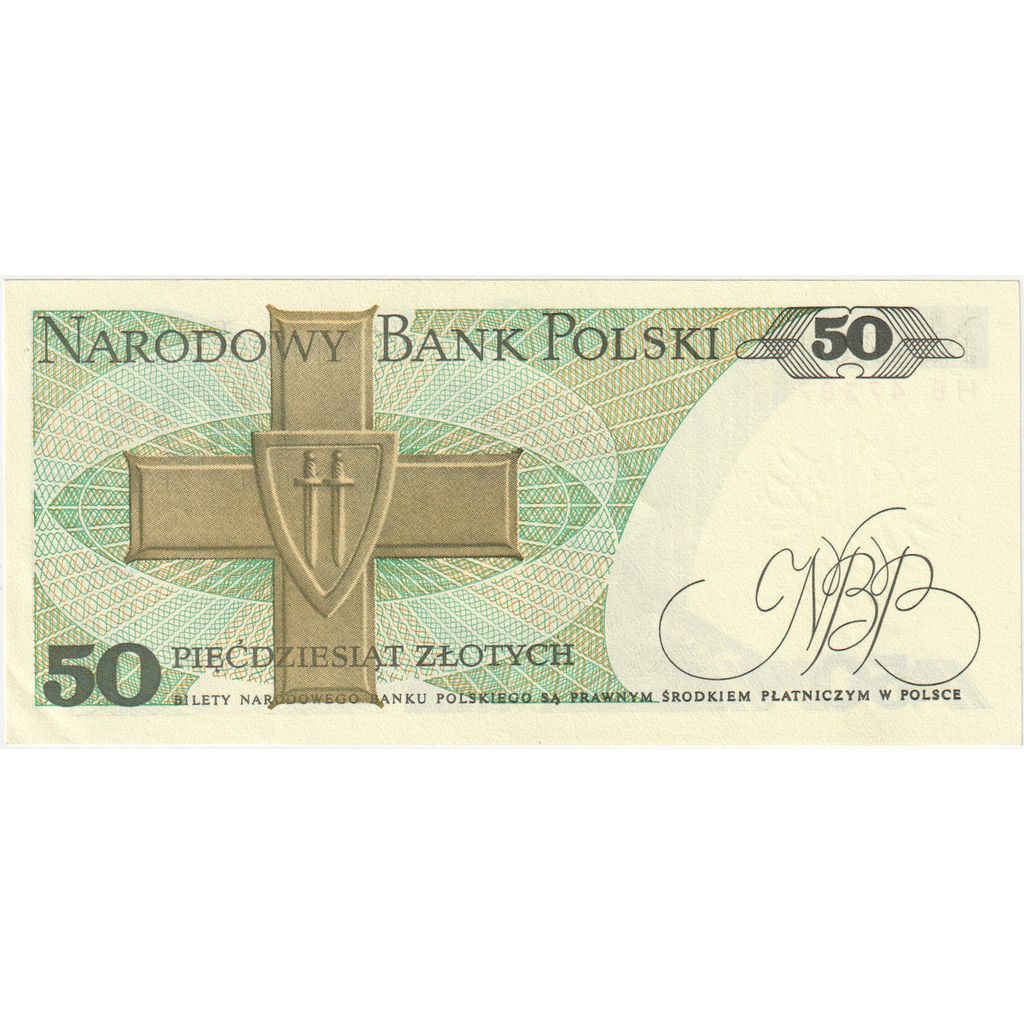 Πολωνία, 
  
  50 Zlotych, 
  
  1988