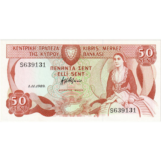 Κύπρος, 
  
  50 σεντς, 
  
  1989-11-01