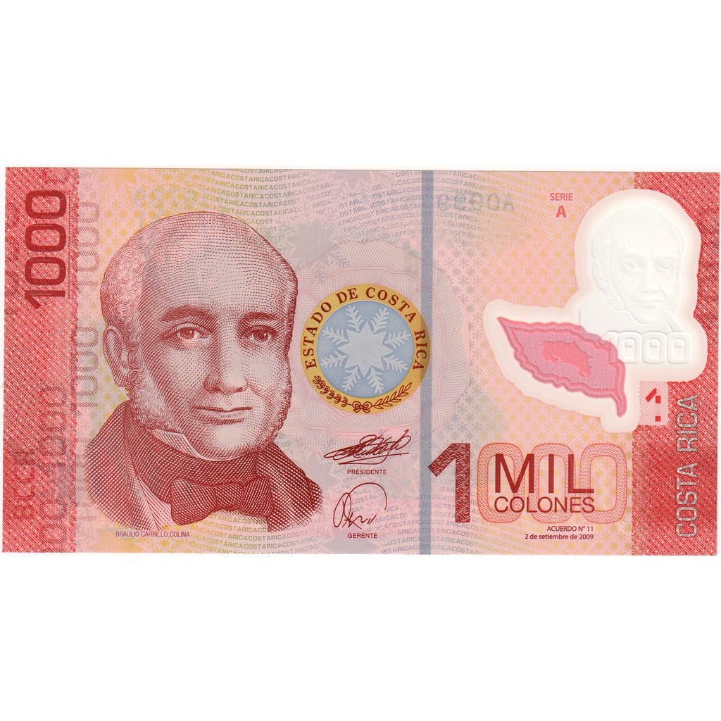 Κόστα Ρίκα, 
  
  1000 Colones, 
  
  2009