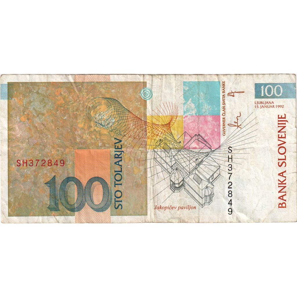 Σλοβενία, 
  
  100 Tolarjev, 
  
  1992-01-15