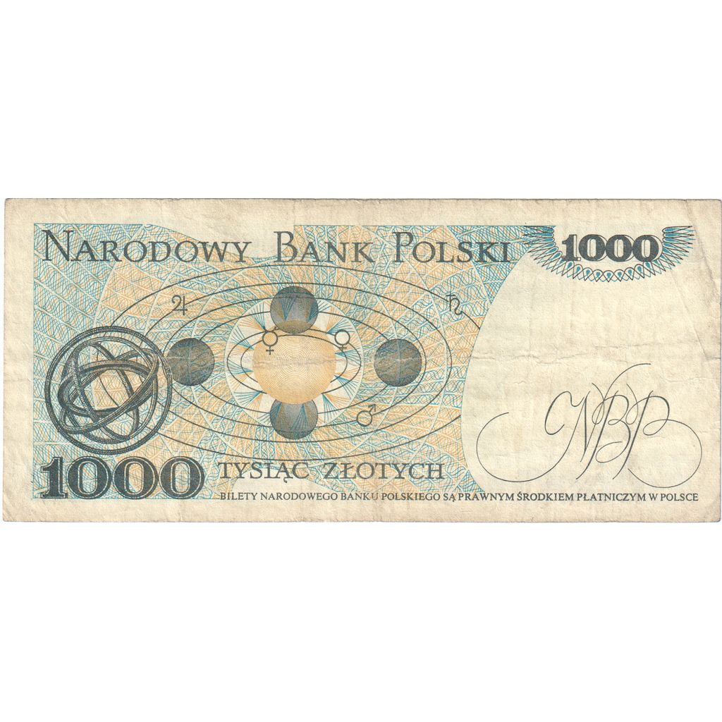 Πολωνία, 
  
  1000 Zlotych, 
  
  1982-12-01