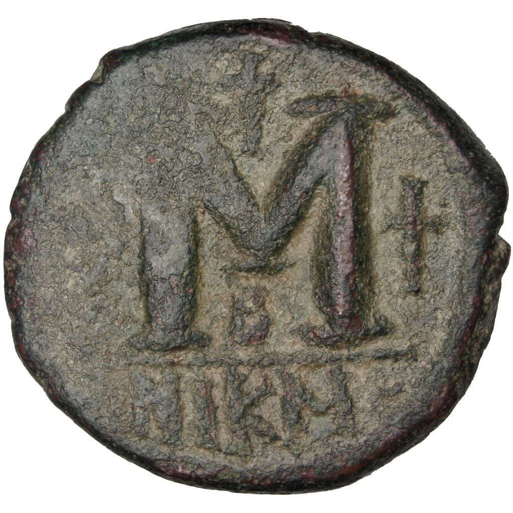 Κέρμα, 
  
  Ιουστινιανός Α', 
  
  Follis