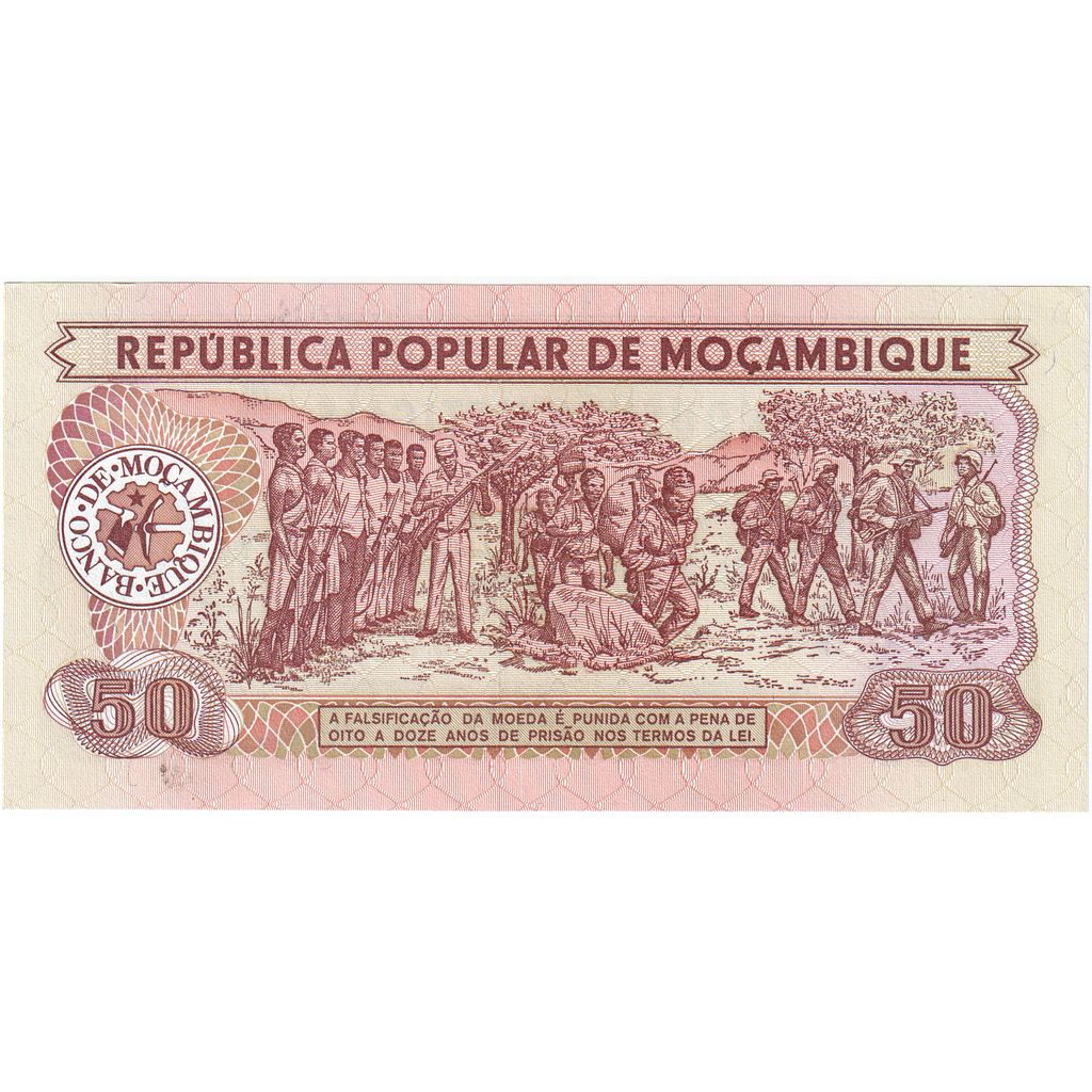 Μοζαμβίκη, 
  
  50 Meticais, 
  
  1986-06-16