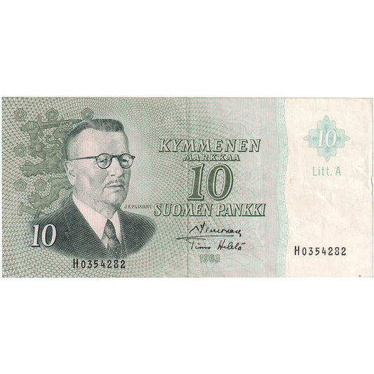 Φινλανδία, 
  
  10 Markkaa, 
  
  1963