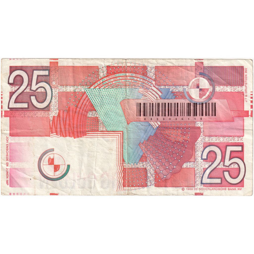 Ολλανδία, 
  
  25 Gulden, 
  
  1989-04-05