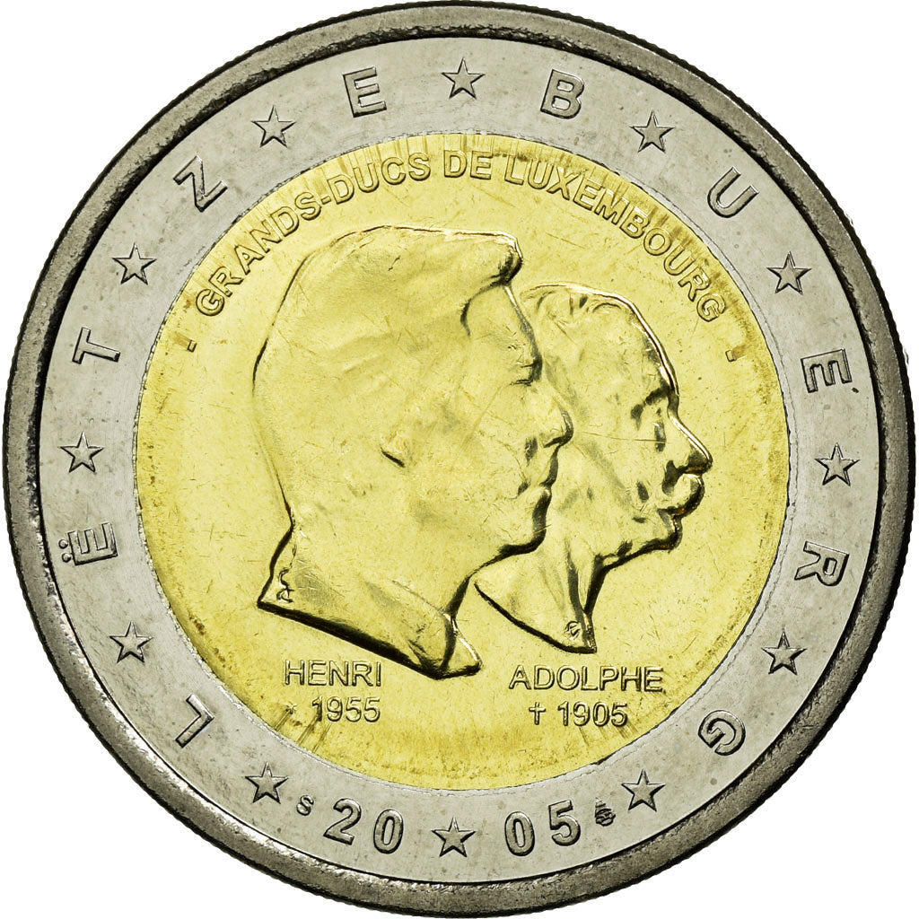 Λουξεμβούργο, 
  
  2 ευρώ, 
  
  50 th du grand duc henri