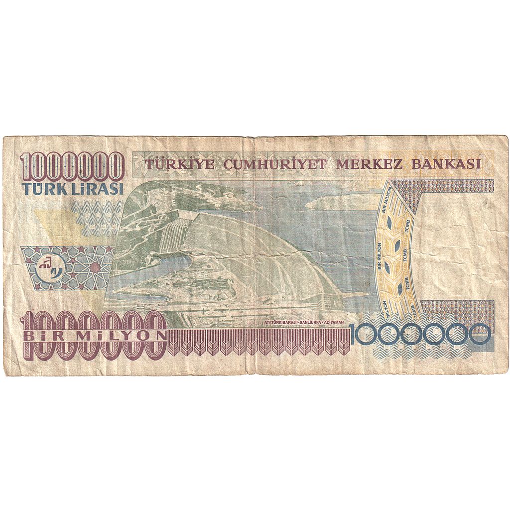 Τουρκία, 
  
  1000000 λίρες, 
  
  1970-10-14