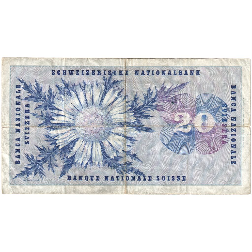 Ελβετία, 
  
  20 Franken, 
  
  1965