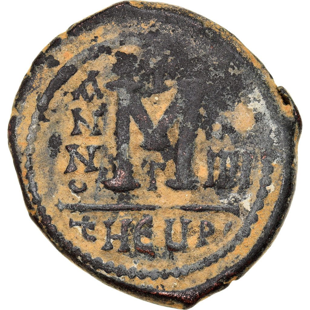 Maurice Tiberius, 
  
  Follis, 
  
  595-596